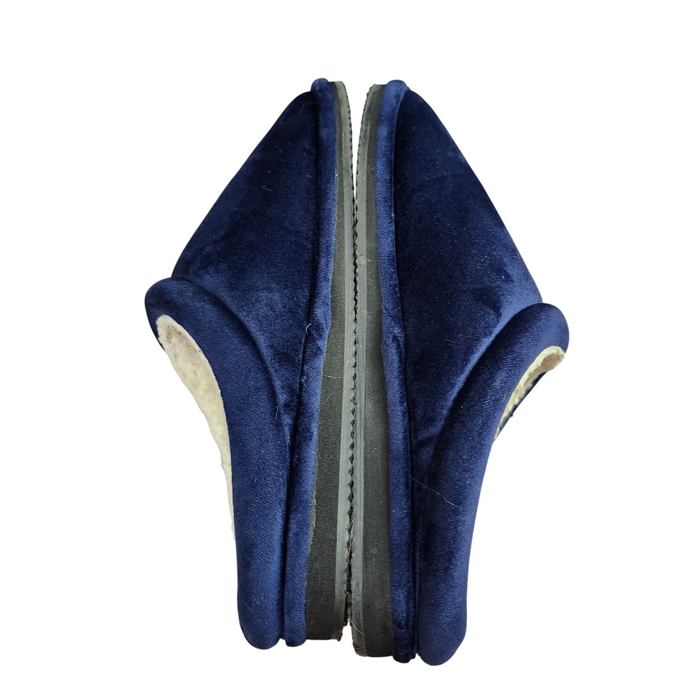 Polo Ralph Lauren Klarence Mens Navy Blue Microsuede Scuff Slippers Size 7 - Picture 3 of 9